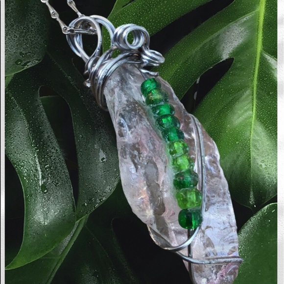 Hand Crafted Sea Glass Pendant On silver chain - Picture 3 of 4